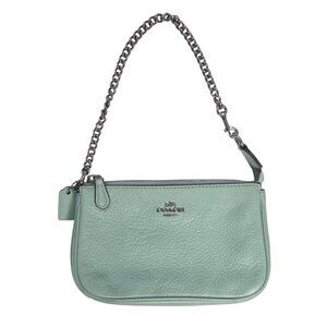 Coach Nolita 19 Wristlet Clutch Pebble Leather Mint Green